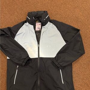 Black and Gray Windbreaker Jacket